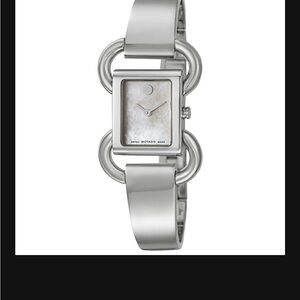 Movado Women's Silver Rectangular Dial Watch